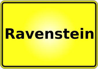 Stadteingangsschild Deutschland Stadt Ravenstein