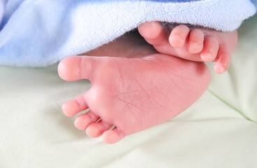 Foot skin of newborn baby