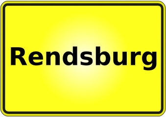 Stadteingangsschild Deutschland Stadt Rendsburg 