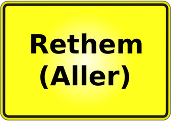 Stadteingangsschild Deutschland Stadt  Rethem (Aller)