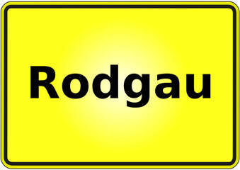 Stadteingangsschild Deutschland Stadt Rodgau