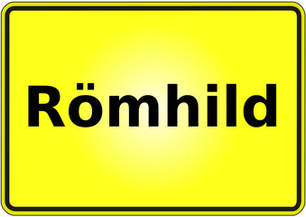Stadteingangsschild Deutschland Stadt Römhild