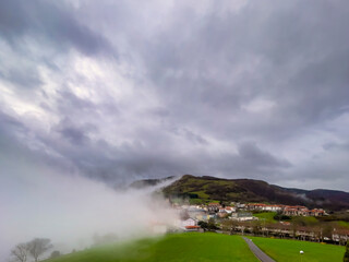 Basque village of Aia in province of Guipuzkoa, Spain.