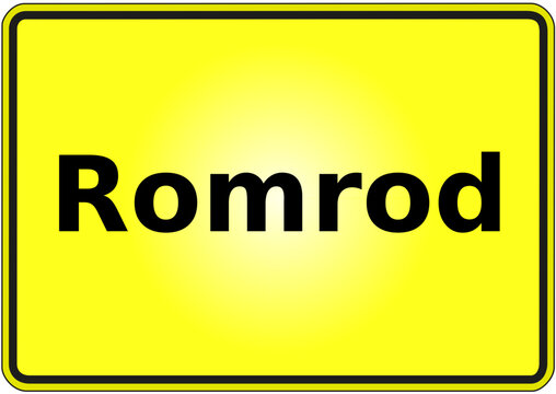 Stadteingangsschild Deutschland Stadt Romrod