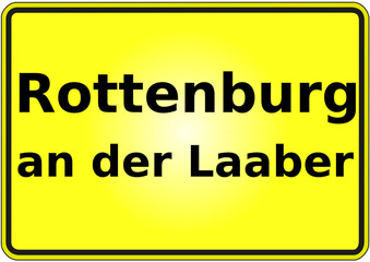 Stadteingangsschild Deutschland Stadt Rottenburg an der Laaber