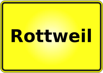 Stadteingangsschild Deutschland Stadt Rottweil