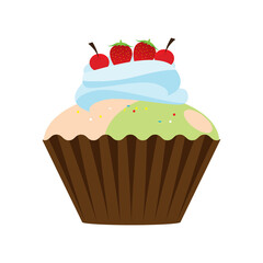 Sweet Cupcake on Transparent Background