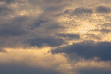 Clouds in the sky in winter, Jollas, Helsinki, Finland.