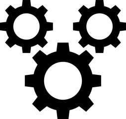 Gear Wheel or Cogwheel Industrial Machinery and Engine Symbol Icon. Vector Image.