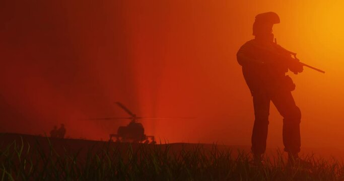 Soldiers At War Loop (4k)