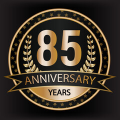 Gradient vector 85 year anniversary and anniversary