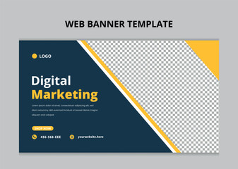 Digital Marketing web banner template.
