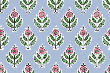 AJRAKH, SANGANER, BAGRU, FLORAL BLOCK PRINT, INDIAN PRINTS BOHO PRINTS IN EDITABLE FILE