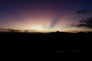 Sunset landscape with beautiful colors