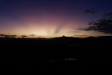 Sunset landscape with beautiful colors