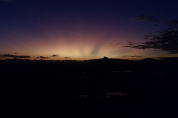 Sunset landscape with beautiful colors