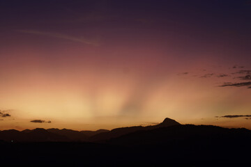 Sunset landscape with beautiful colors