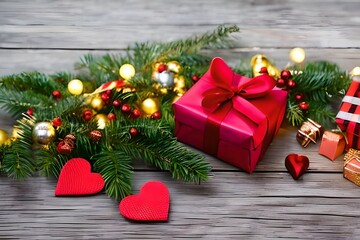 christmas tree with gift boxes