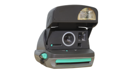 vintage instant camera isolated