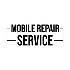 Mobile repair service icon label sign design vector