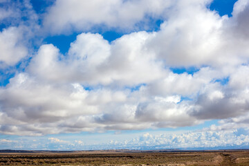 Fototapeta premium A dramatic skyscape with cumulus clouds