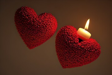 heart shaped candle