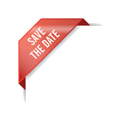 Save the Date Advertisement Corner Banner Vector Template