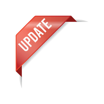 Update Advertisement Corner Banner Vector Template