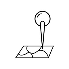 Pin point line icon