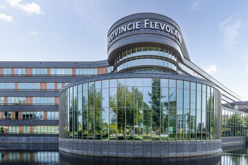 Lelystad, Netherlands, September 4, 2021;  Provincial House - Provinciehuis, of the province of Flevoland in Lelystad. 