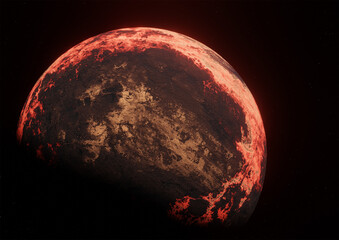Planet, space, 3d illustration, 3d rendering