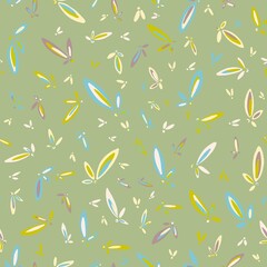 Fototapeta premium seamless pattern with decorative leaves 