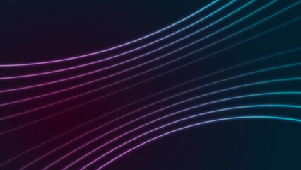 Blue ultraviolet neon curved wavy lines abstract design