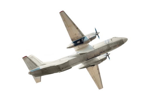 Airplane plane flight propeller jet in PNG isolated on transparent background