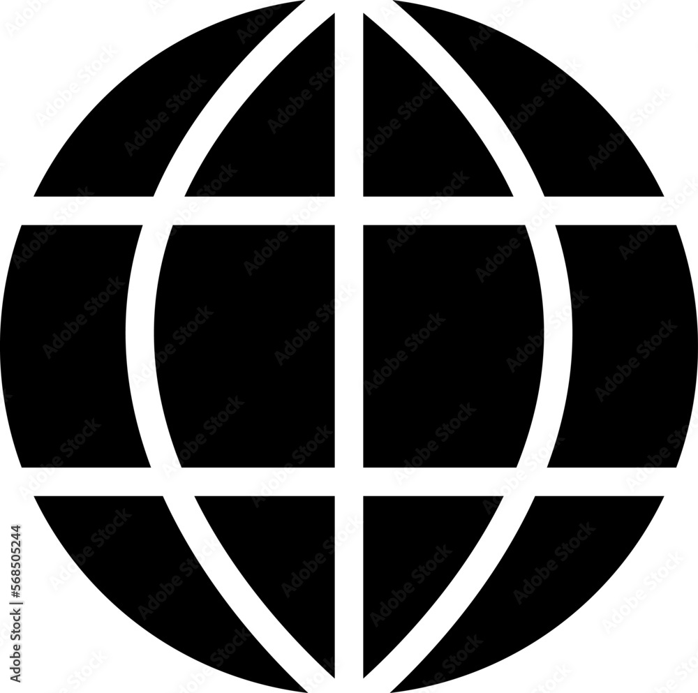 Poster world or worldwide global net or network symbol icon. vector image.
