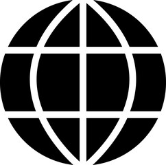 World or Worldwide Global Net or Network Symbol Icon. Vector Image.
