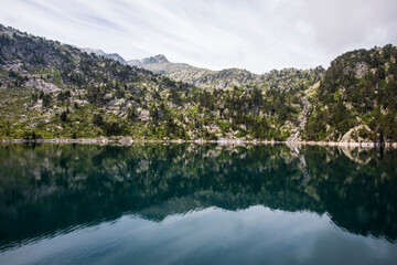 Summer landscape in Aiguestortes and Sant Maurici National Park, Spain