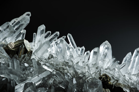 quartz geode macro detail texture background. close-up raw rough unpolished druse semi-precious gemstone