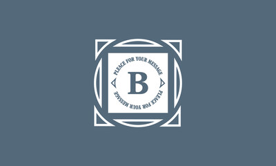 Monogram with the initial letter B for the company. Creative design template for business icon, logo, emblem.