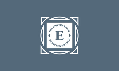 Monogram with the initial letter E for the company. Creative design template for business icon, logo, emblem.