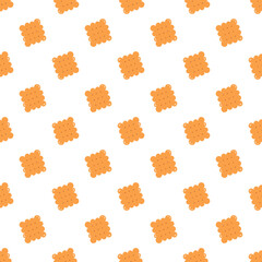 Seamless pattern with hand drawn biscuit. Flat vector background with cookie, sweet dessert, pastry food