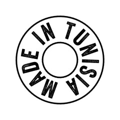 Made in Tunisia text emblem stamp, concept background