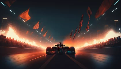 Foto op Plexiglas Formula 1 Start Finish, Generative AI, Illustration © emir