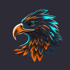 Eagle Head Eagle Logo Symbol - Gaming Logo Elegant Element for Brand - Eagle Abstract Symbols