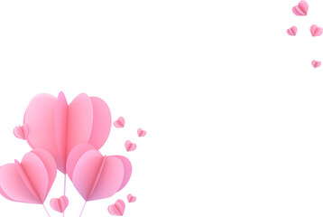 access element for Valentine's Day and Mother's Day greeting card, 3D rendering of celebrations on special days.