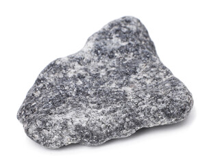 Small gray stone on a white background