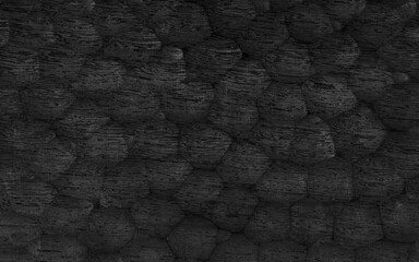 Hammered carved black wood high resolution