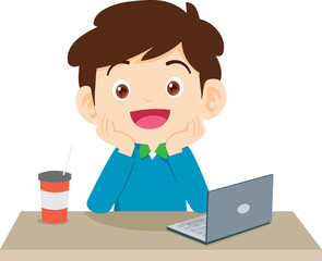 children thinking sitting and rest her chin in hands