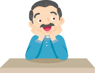 people thinking sitting and rest her chin in hands