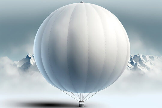 weather balloon in the atmossphere generative ai illustration